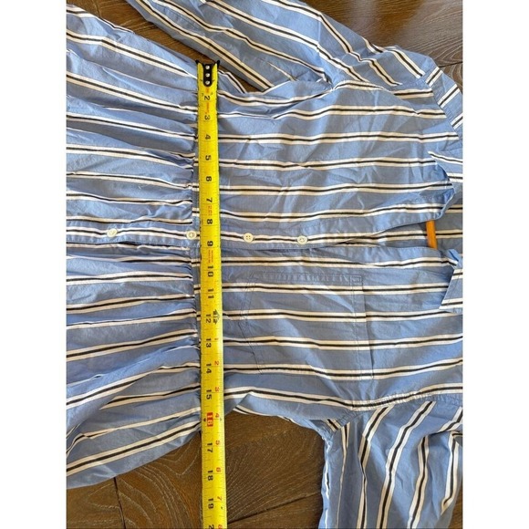 Veronica Beard Atari Cotton Shirt Dress in Blue Stripe Size 2 - Picture 10 of 10